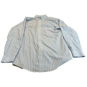 Brooks Brothers 1818 Regent Mens Long Sleeve Dress Shirt Blue Size 15 1/2 - 34